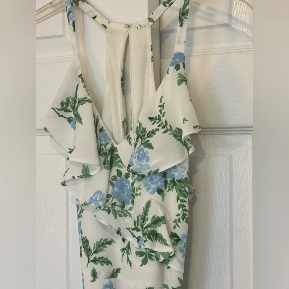 Disney Princess Maxi Dress Floral Ruffle Halter | Size Medium | Cottagecore - Picture 3 of 6